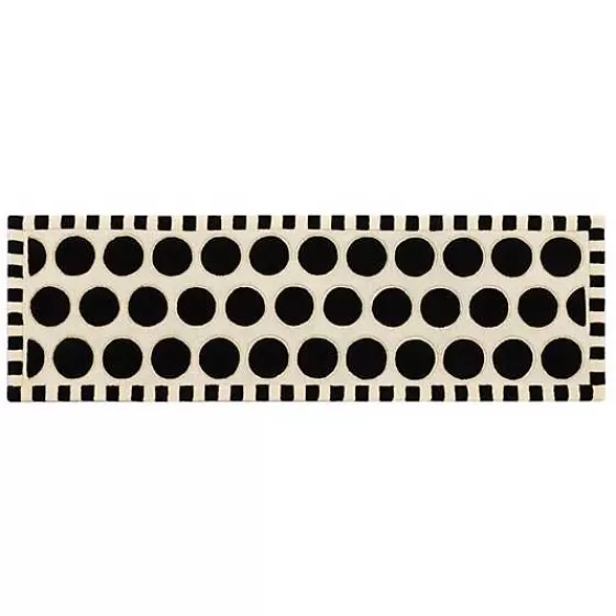 Dots A Lots Rug - Black - 2'6 x 8'-MacKenzie-Childs Fashion