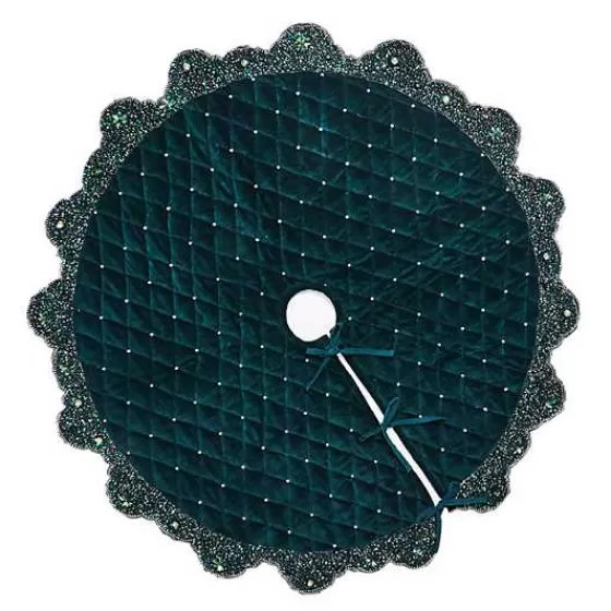 Emerald Beaded Holiday Tree Skirt-MacKenzie-Childs Shop
