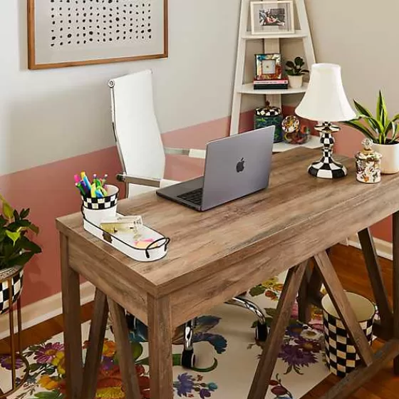 Flower Market Reflections Desk Clock-MacKenzie-Childs Best