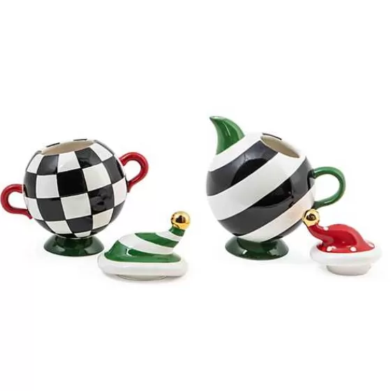 Granny Kitsch Tipsy Creamer  Sugar Set-MacKenzie-Childs Best