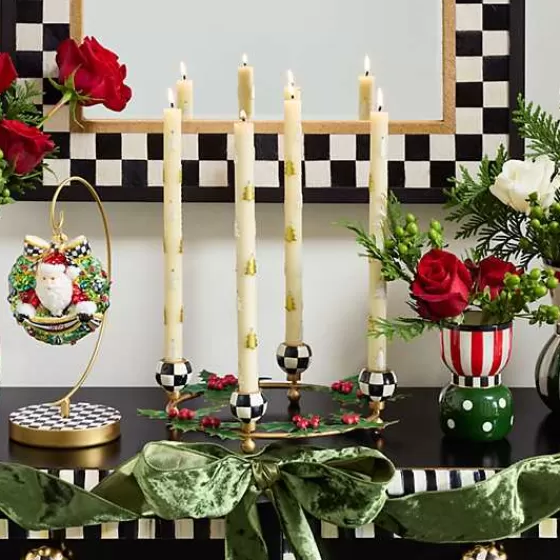 Holly Leaf Metal Ring Candle Holder-MacKenzie-Childs Outlet