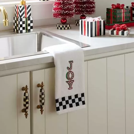 JOY Check Hand Towel-MacKenzie-Childs Store
