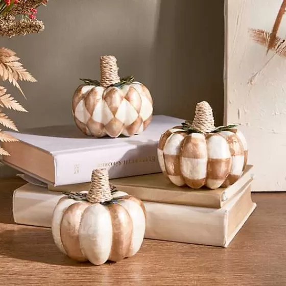 Mocha Capiz Pumpkins, Set of 3-MacKenzie-Childs Online