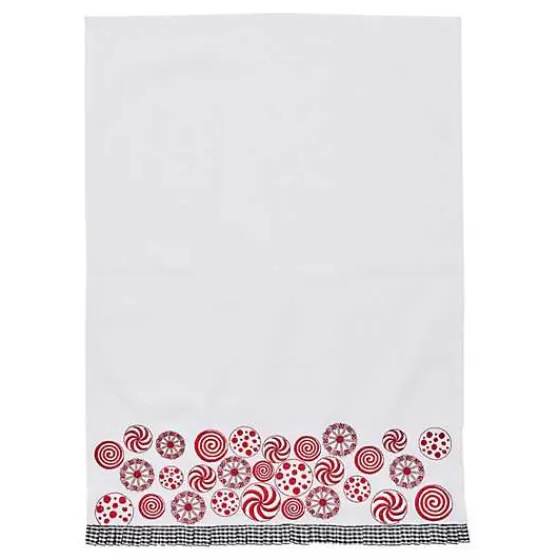 Peppermint Embroidered Dish Towel-MacKenzie-Childs Flash Sale