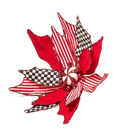 Peppermint Poinsettia Clip-MacKenzie-Childs Cheap