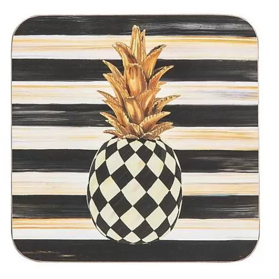 Pineapple Cork Back Coasters, Set of 4-MacKenzie-Childs Sale