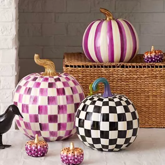 Plum Check Large Pumpkin-MacKenzie-Childs Best Sale