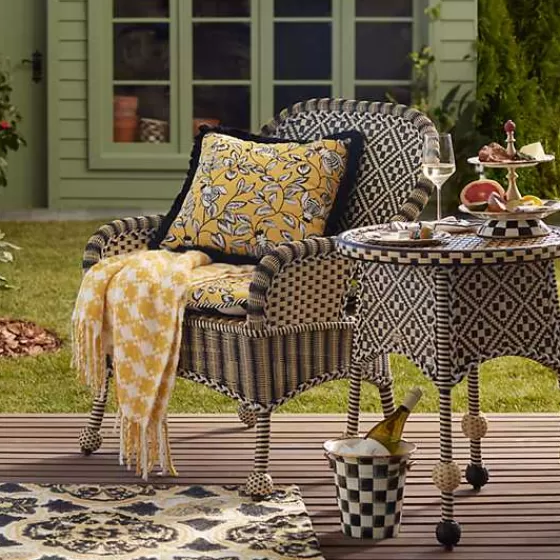 Queen Bee Outdoor Throw Pillow-MacKenzie-Childs Best Sale