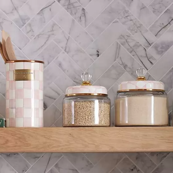 Rosy Check Kitchen Canister, Small-MacKenzie-Childs Sale