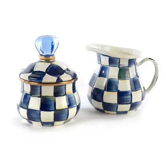 Royal Check Creamer  Sugar Bowl Set-MacKenzie-Childs Hot