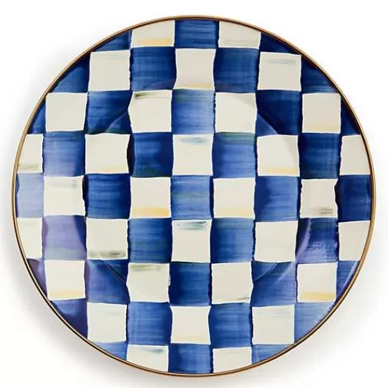 Royal Check Dinner Plate-MacKenzie-Childs Clearance