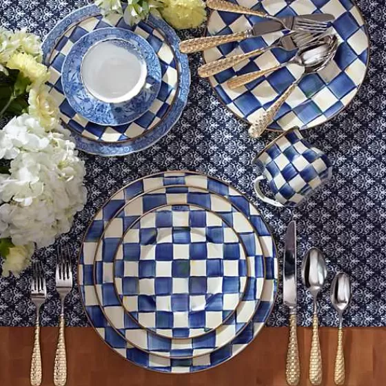Royal Check Dinner Plate-MacKenzie-Childs Clearance