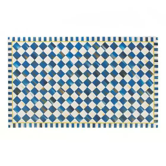 Royal Check Floor Mat - 3' x 5'-MacKenzie-Childs Best Sale
