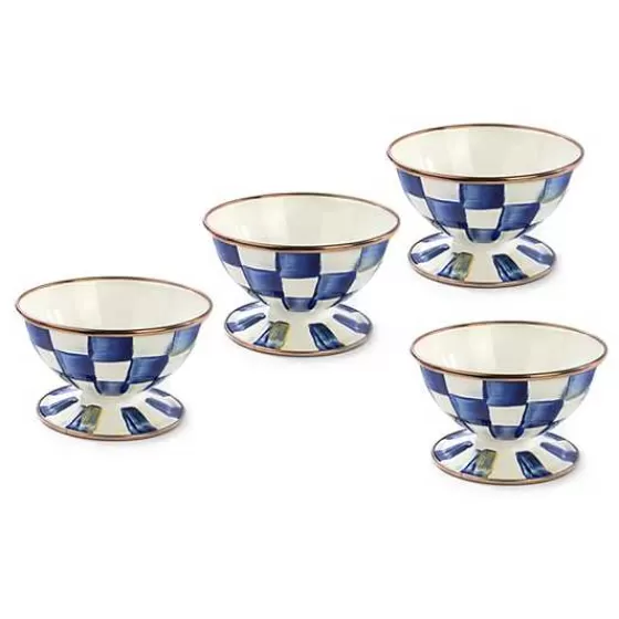 Royal Check Ice Cream Dishes, Set of 4-MacKenzie-Childs Hot