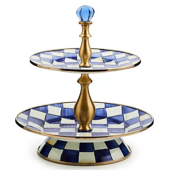 Royal Check Two Tier Sweet Stand-MacKenzie-Childs Online