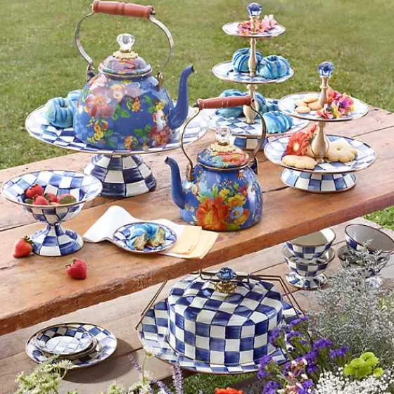 Royal Check Two Tier Sweet Stand-MacKenzie-Childs Online