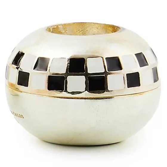 Small Sphere Check Candle Holders, Set of 2-MacKenzie-Childs Discount