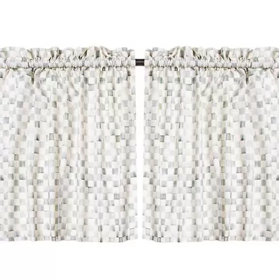 Sterling Check Cafe Curtains-MacKenzie-Childs Fashion