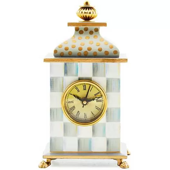 Sterling Check Desk Clock-MacKenzie-Childs Sale