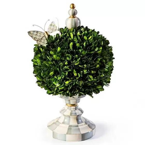 Sterling Check Medium Boxwood Centerpiece-MacKenzie-Childs Sale