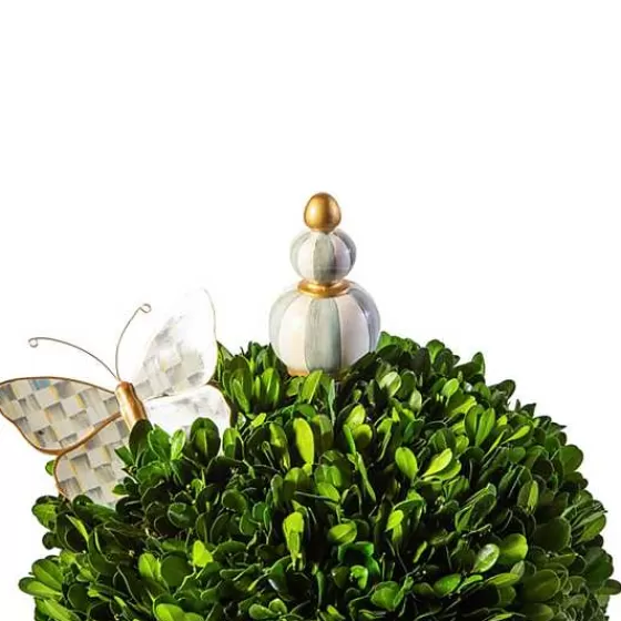 Sterling Check Medium Boxwood Centerpiece-MacKenzie-Childs Sale