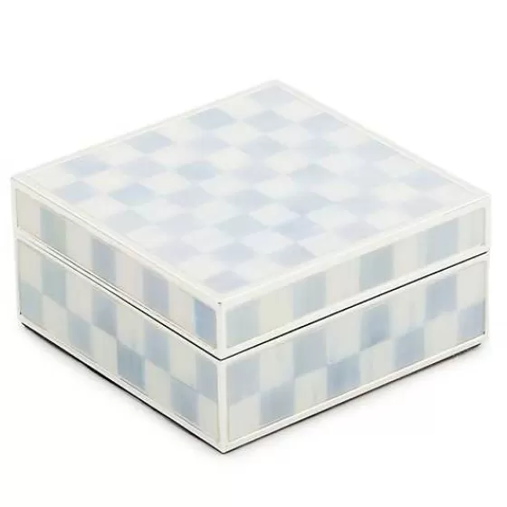 Sterling Check Silver Plated Trinket Box-MacKenzie-Childs Best Sale