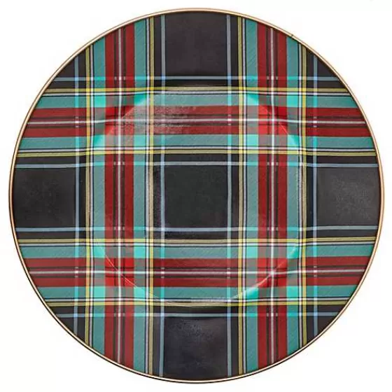 Tartan Black Dinner Plate-MacKenzie-Childs Discount