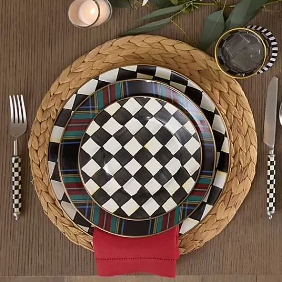 Tartan Black Dinner Plate-MacKenzie-Childs Discount