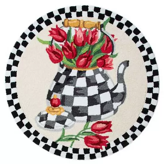 Tulip Kettle 3' Round Rug-MacKenzie-Childs Cheap