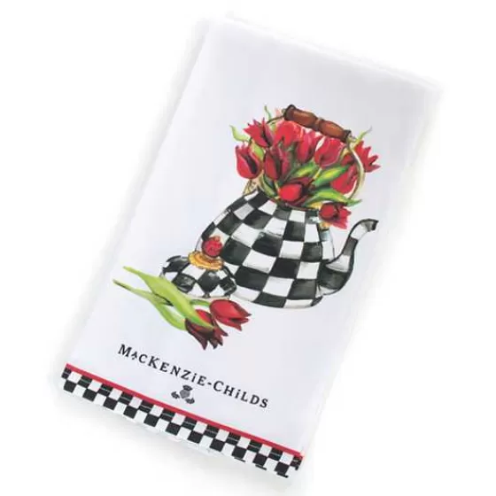 Tulip Tea Kettle Dish Towel-MacKenzie-Childs Clearance