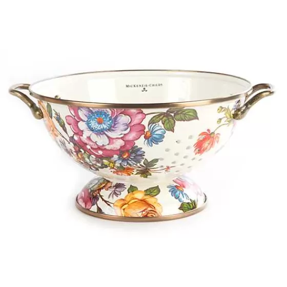 White Flower Market Large Colander-MacKenzie-Childs New