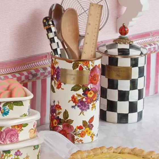White Flower Market Utensil Holder-MacKenzie-Childs Best Sale