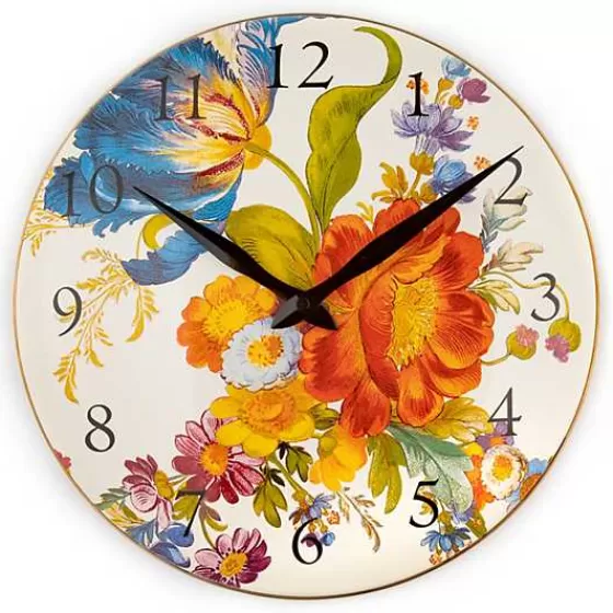 White Flower Market Wall Clock-MacKenzie-Childs Clearance